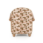 Retrova Fauteuil Retro – Print Design met Houten Armleuningen