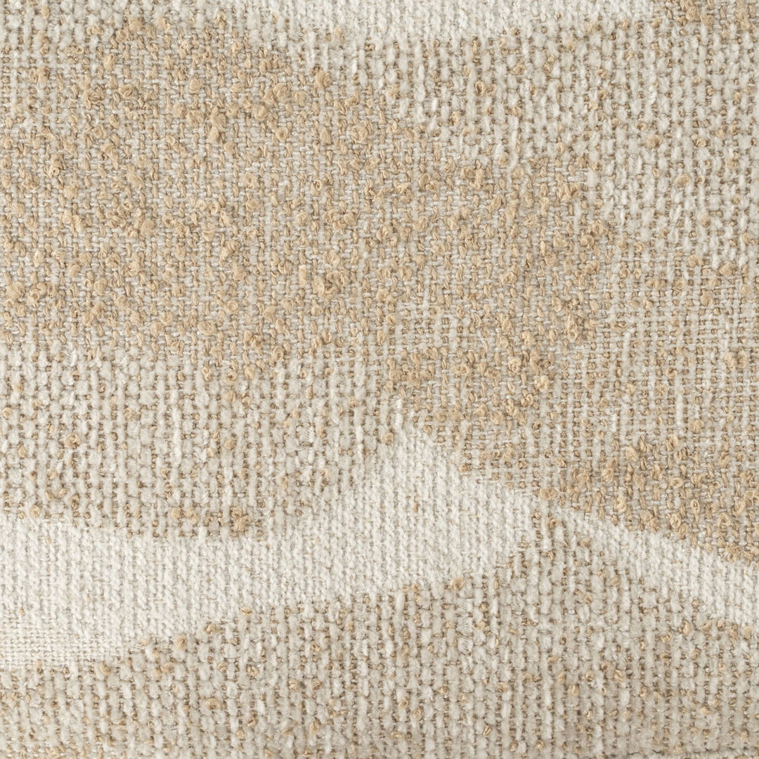 Poef Rytm – stof & hout beige small