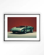 Vintage Lamborghini - Moderne Wanddecoratie | Artprint, Glass Art & Wandkleed