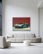 Vintage Lamborghini - Moderne Wanddecoratie | Artprint, Glass Art & Wandkleed