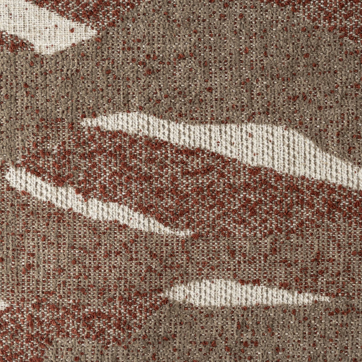 Poef Rytm – stof & hout rood small