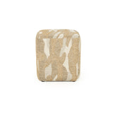 Poef Rytm – stof & hout taupe small