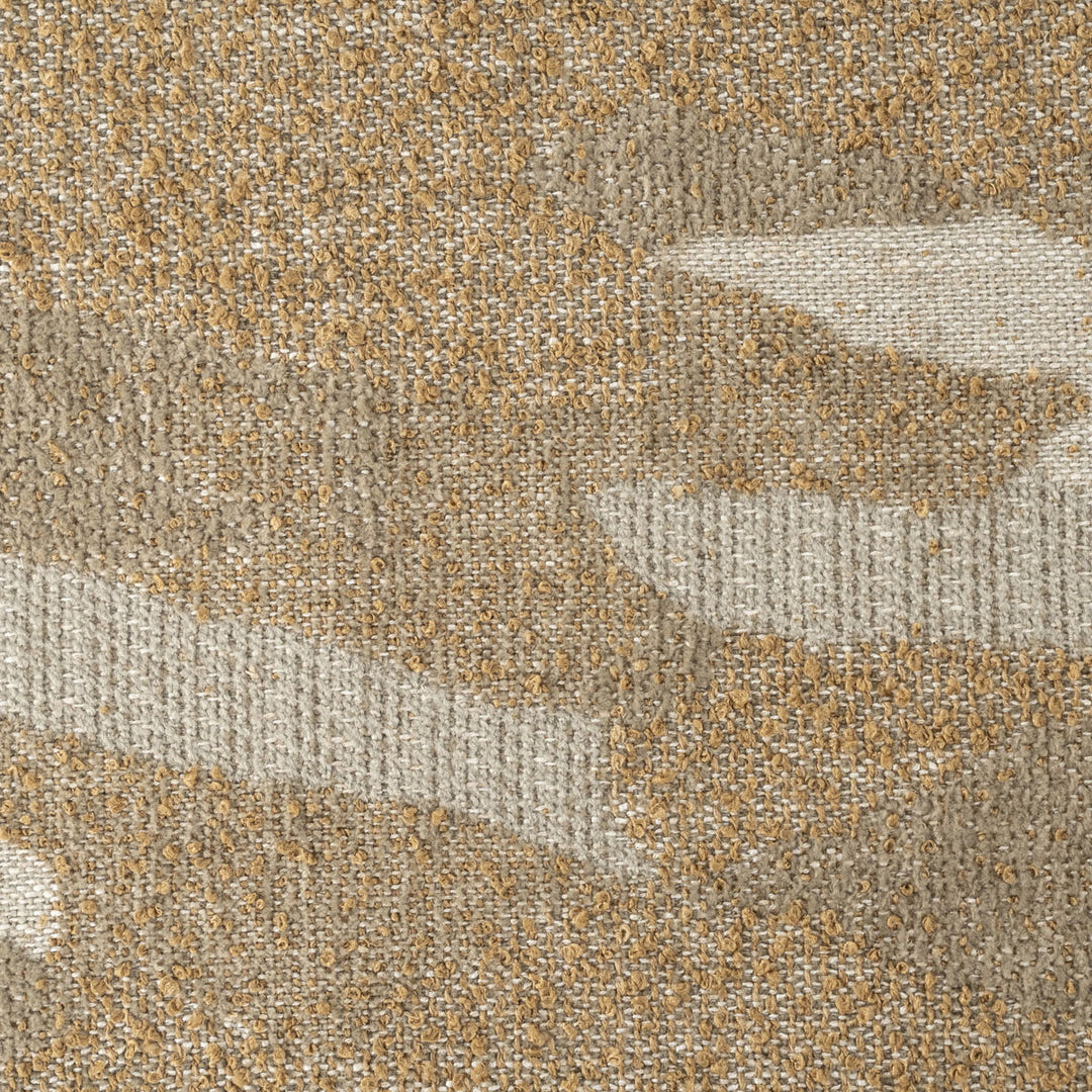 Poef Rytm – stof & hout taupe small