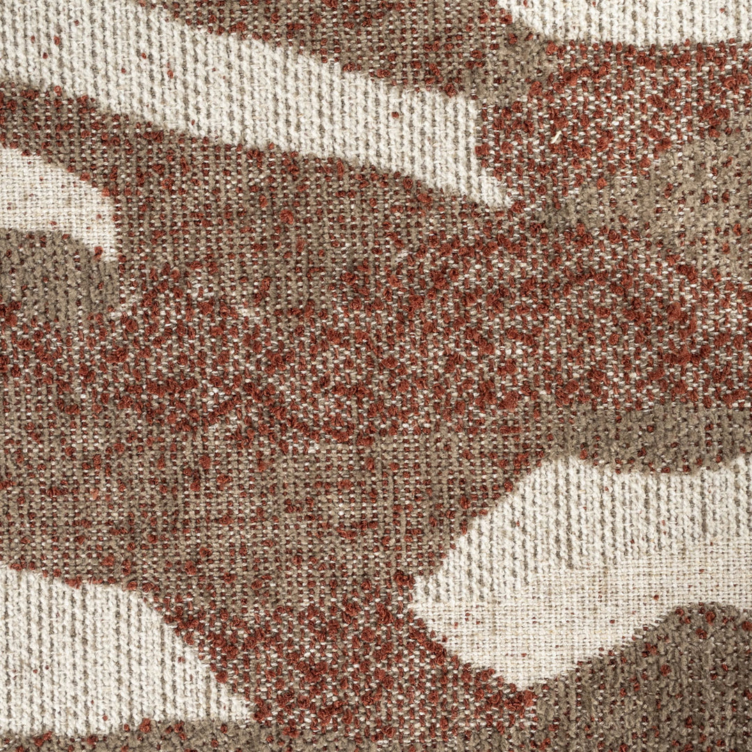 Poef Rytm – stof & hout rood large