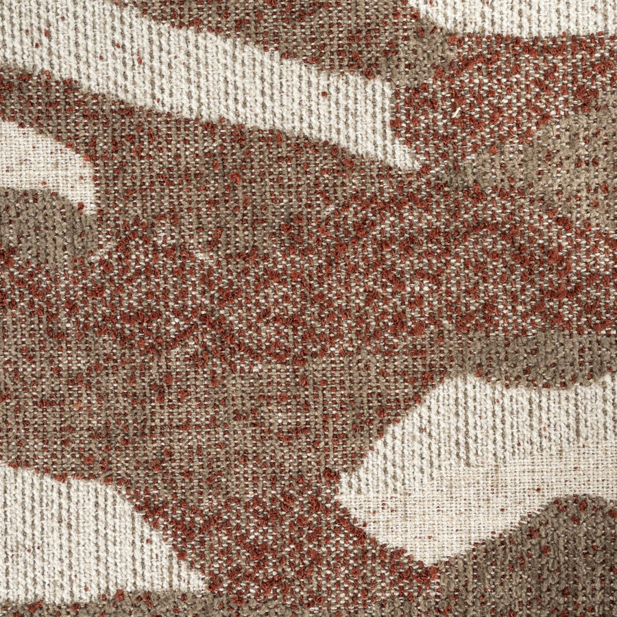 Poef Rytm – stof & hout rood large
