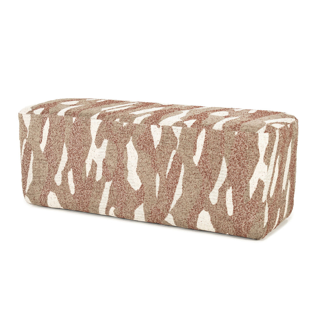 Bankje Rytm – stof & hout rood