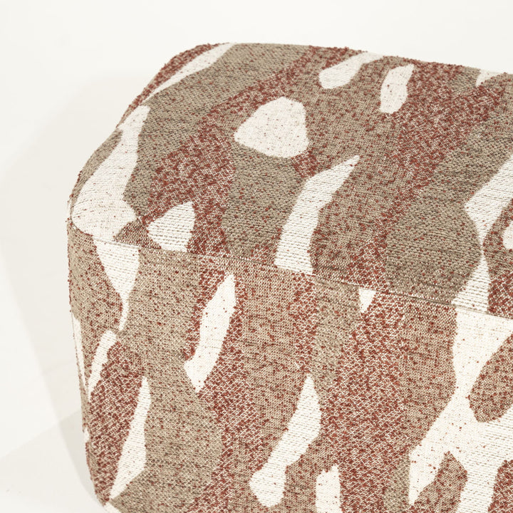 Bankje Rytm – stof & hout rood