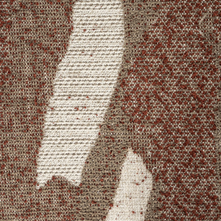 Bankje Rytm – stof & hout rood