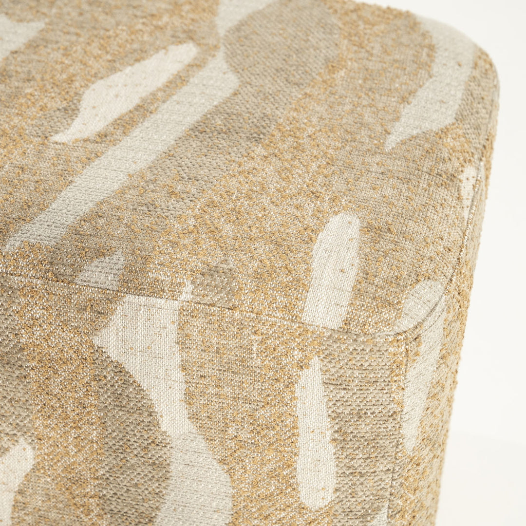 Bankje Rytm – stof & hout taupe