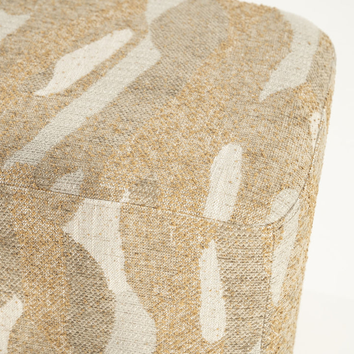 Bankje Rytm – stof & hout taupe