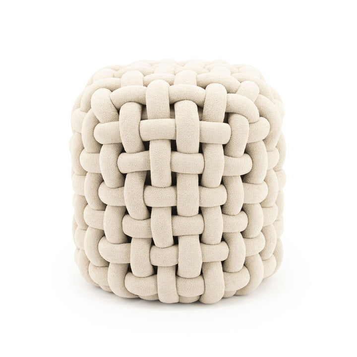 Poef Poofie – polyester beige