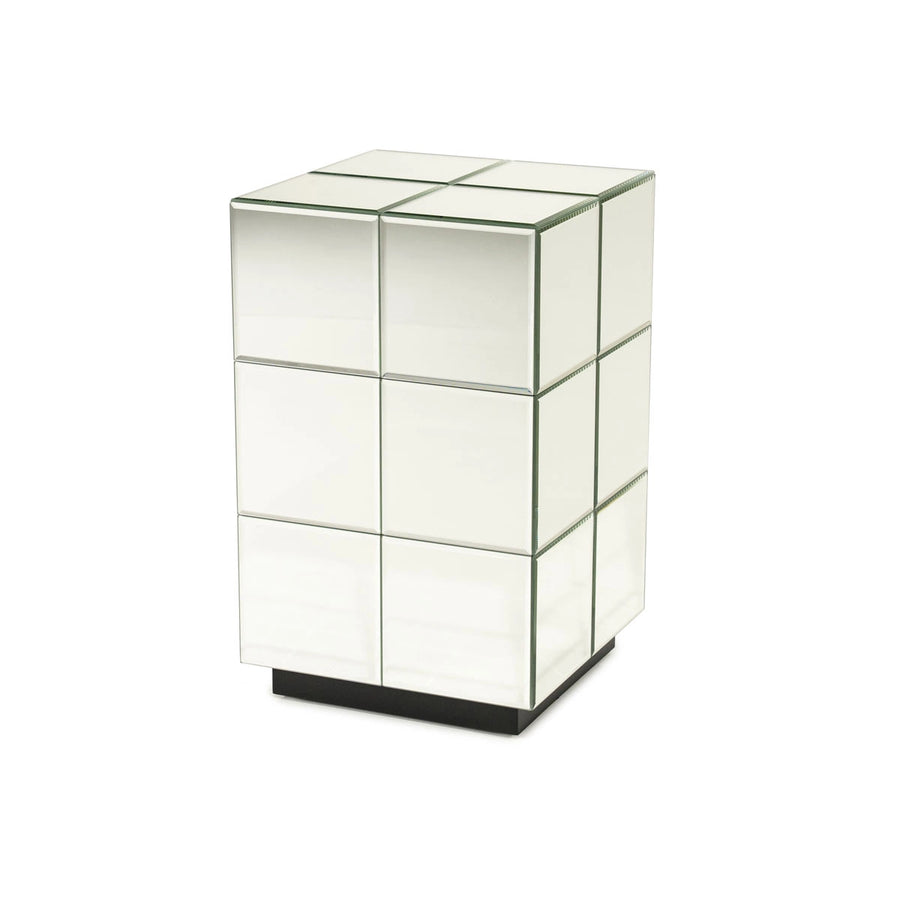 Bijzettafel Flectron – chroom zilver & glas – modern design