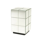 Flectron bijzettafel chroom zilver spiegelglas 30x30 cm