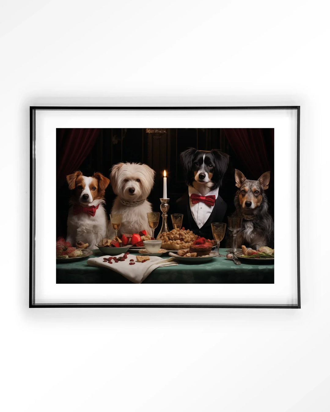 A Dog Dinner - Moderne Wanddecoratie | Artprint, Glass Art & Wandkleed