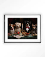 A Dog Dinner - Moderne Wanddecoratie | Artprint, Glass Art & Wandkleed