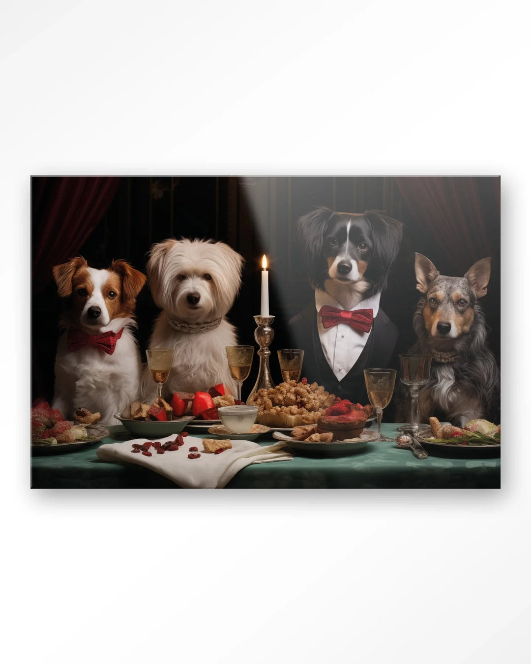 A Dog Dinner - Moderne Wanddecoratie | Artprint, Glass Art & Wandkleed
