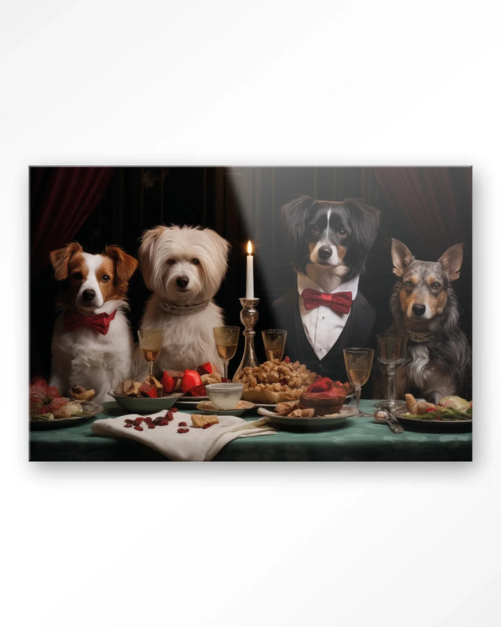 A Dog Dinner - Moderne Wanddecoratie | Artprint, Glass Art & Wandkleed