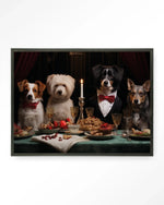 A Dog Dinner - Moderne Wanddecoratie | Artprint, Glass Art & Wandkleed