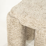Poef Omla – stof & hout taupe