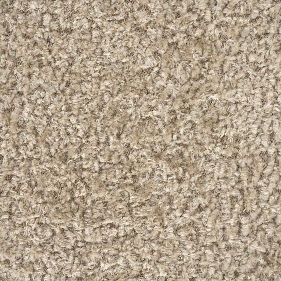 Poef Omla – stof & hout taupe