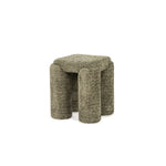 Poef Omla – stof & hout groen