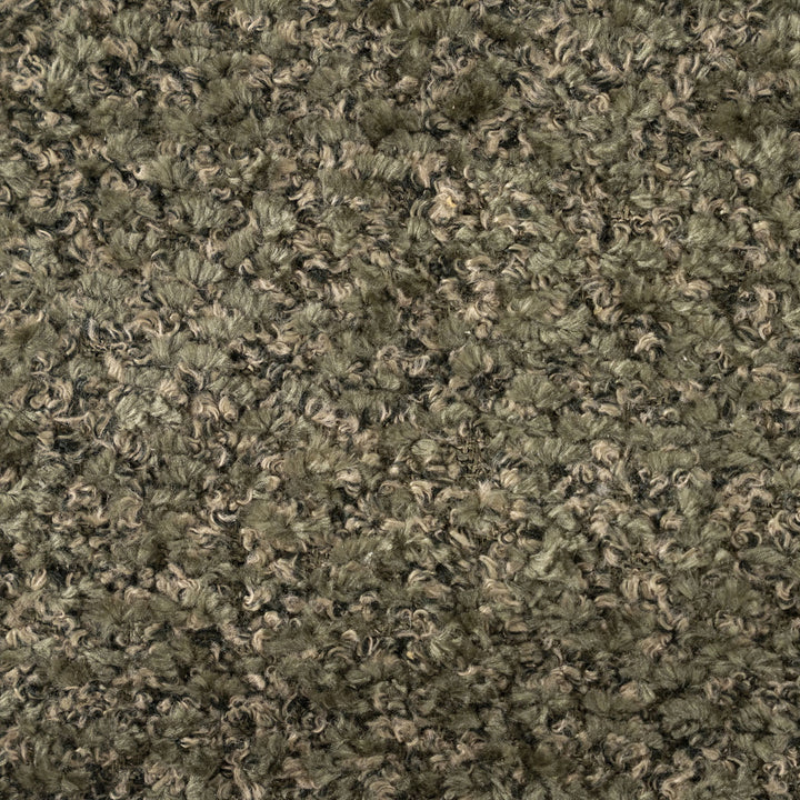 Poef Omla – stof & hout groen