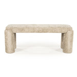 Bankje Omla – stof & hout taupe