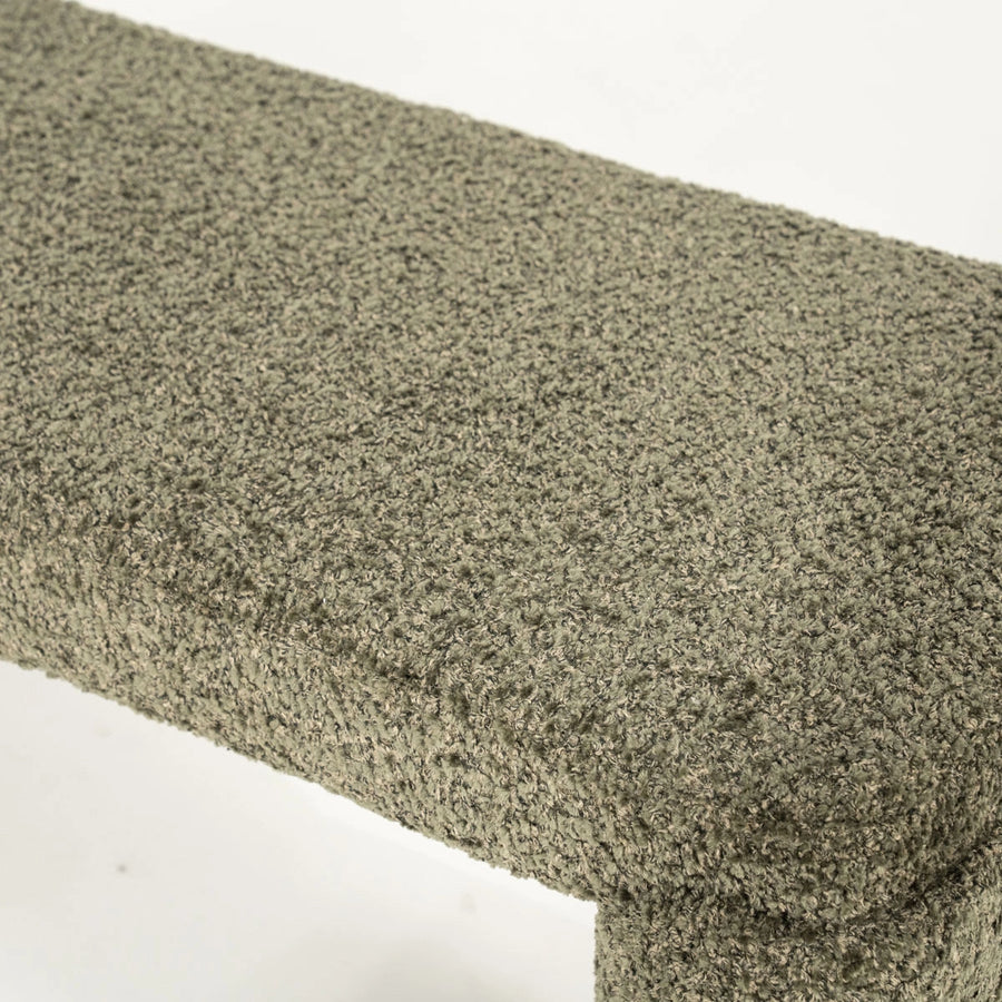 Bankje Omla – stof & hout groen