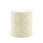 Poef Tigra – polyester & hout beige