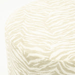 Poef Tigra – polyester & hout beige