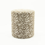 Poef Tigra – polyester & hout bruin