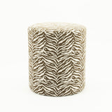 Poef Tigra – polyester & hout bruin