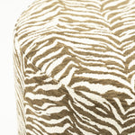 Poef Tigra – polyester & hout bruin