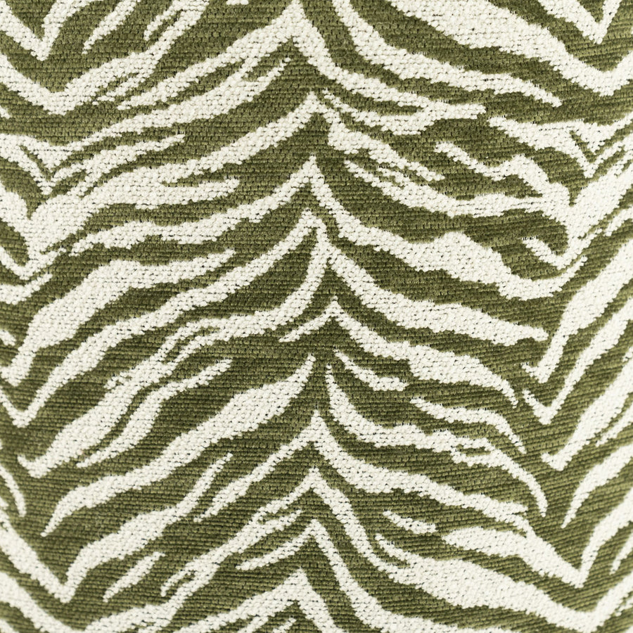 Poef Tigra – polyester & hout groen