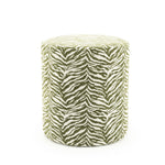Poef Tigra – polyester & hout groen