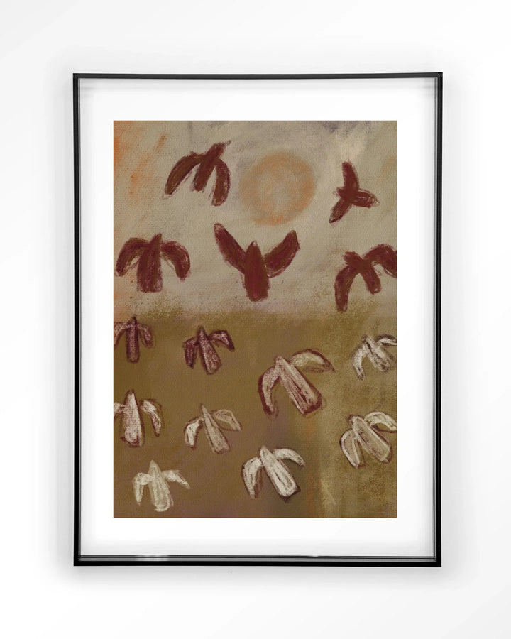 Sunbirds - Moderne Wanddecoratie | Artprint, Glass Art & Wandkleed
