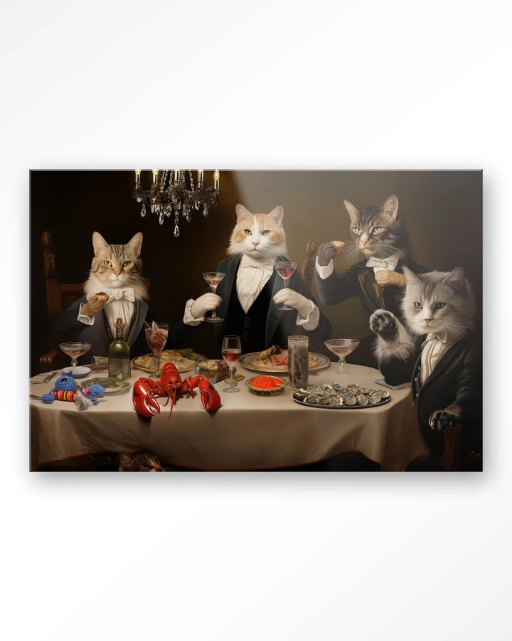 Cat Supper - Moderne Wanddecoratie | Artprint, Glass Art & Wandkleed