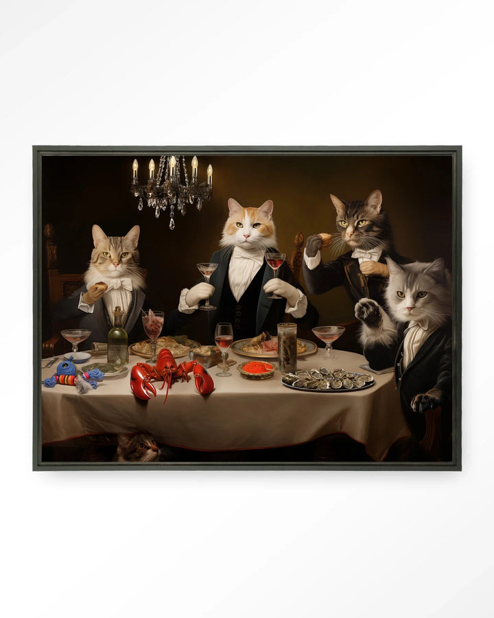 Cat Supper - Moderne Wanddecoratie | Artprint, Glass Art & Wandkleed
