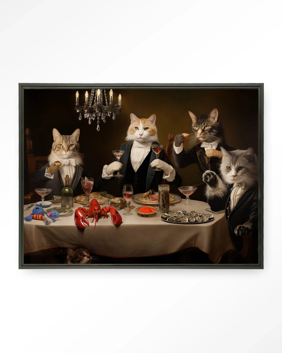 Cat Supper - Moderne Wanddecoratie | Artprint, Glass Art & Wandkleed