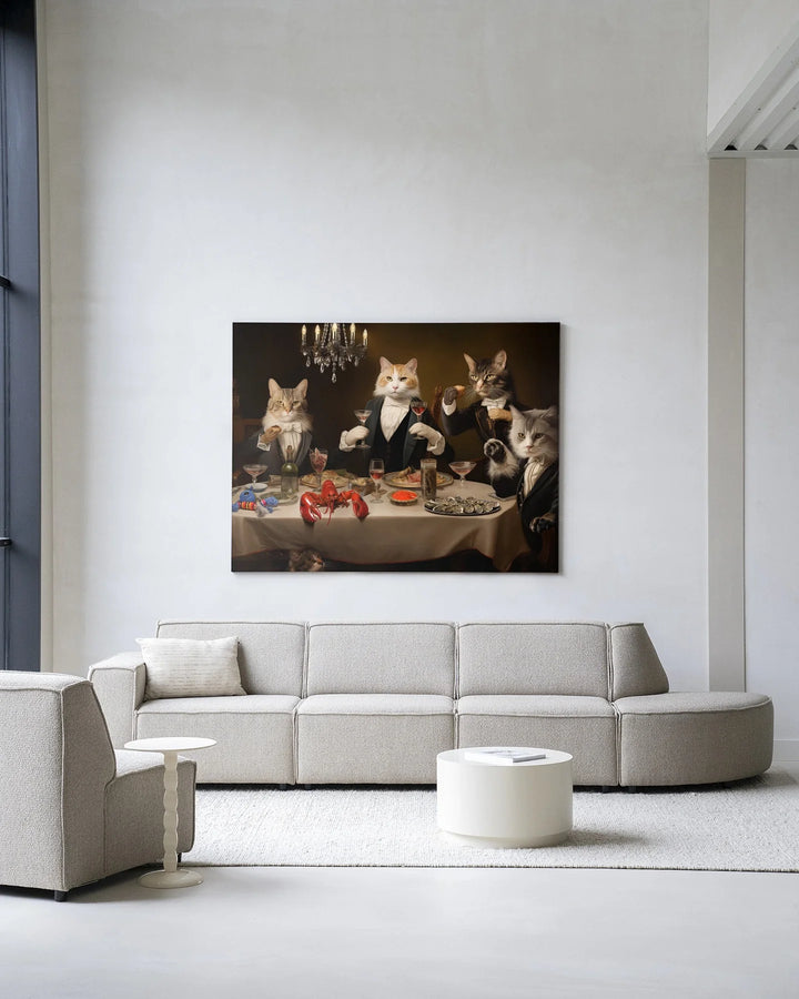 Cat Supper - Moderne Wanddecoratie | Artprint, Glass Art & Wandkleed