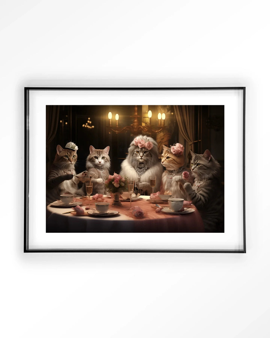 High Cat Tea - Moderne Wanddecoratie | Artprint, Glass Art & Wandkleed