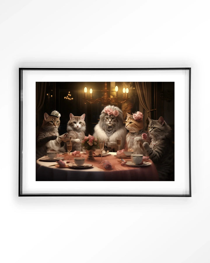 High Cat Tea - Moderne Wanddecoratie | Artprint, Glass Art & Wandkleed
