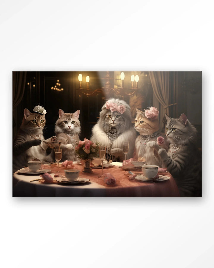 High Cat Tea - Moderne Wanddecoratie | Artprint, Glass Art & Wandkleed