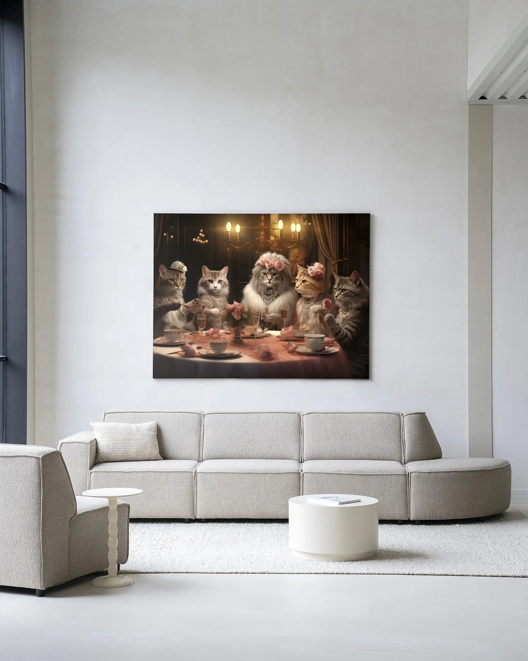 High Cat Tea - Moderne Wanddecoratie | Artprint, Glass Art & Wandkleed