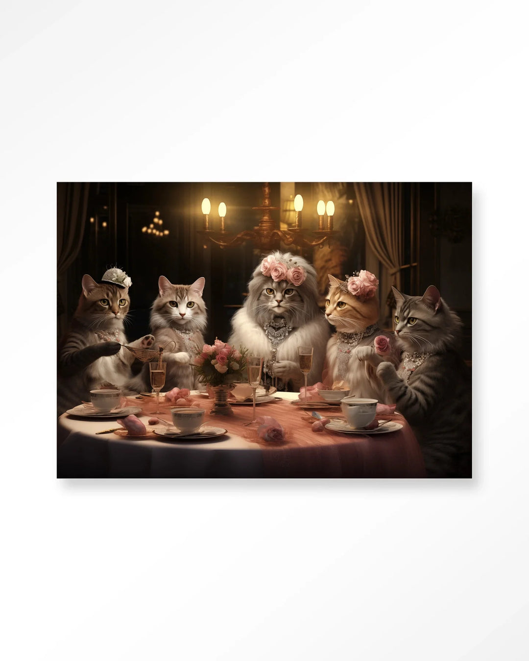 High Cat Tea - Moderne Wanddecoratie | Artprint, Glass Art & Wandkleed