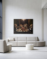 Lions Dinner - Moderne Wanddecoratie | Artprint, Glass Art & Wandkleed