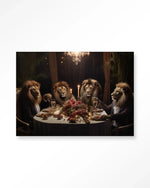 Lions Dinner - Moderne Wanddecoratie | Artprint, Glass Art & Wandkleed