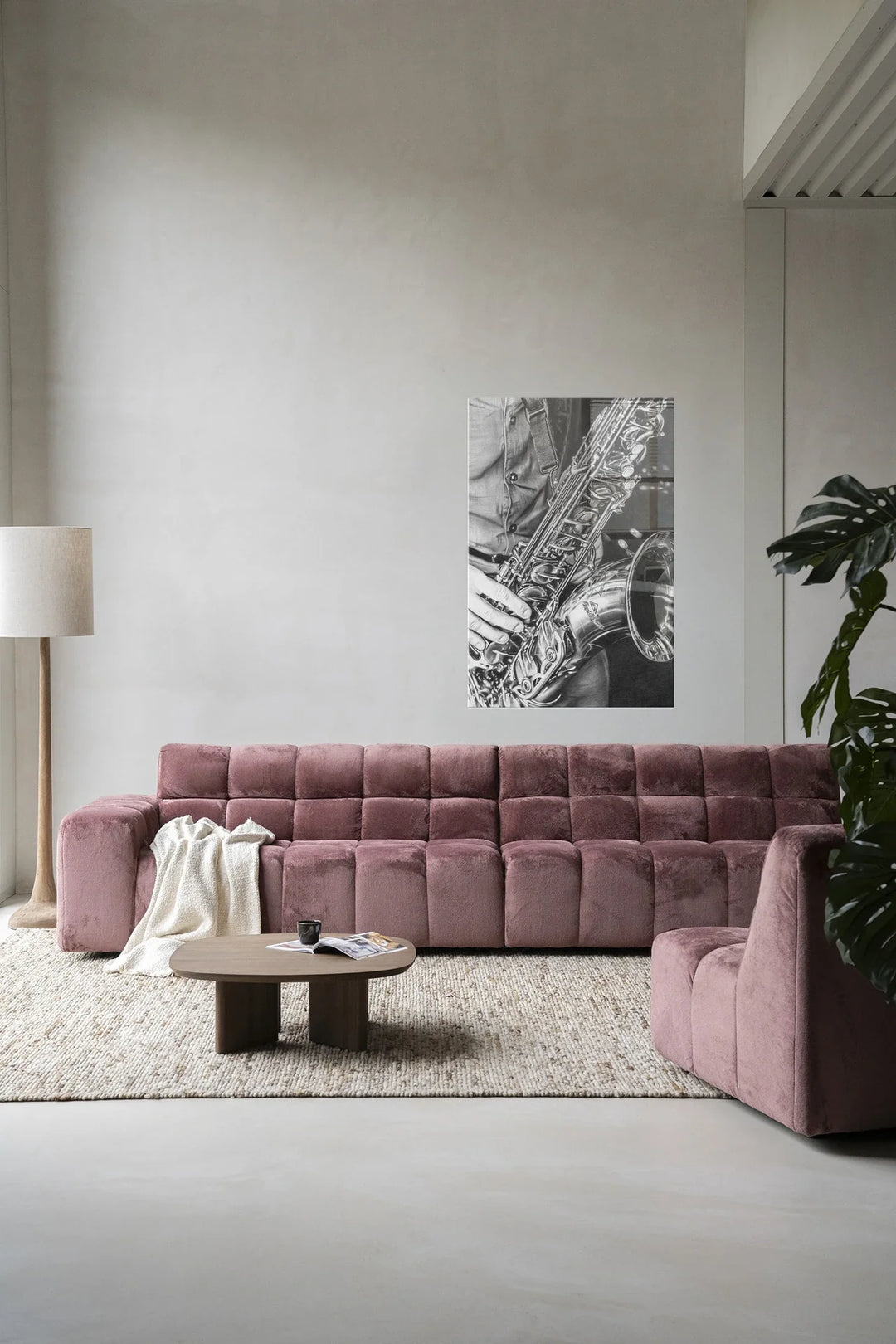 The man with the sax - Moderne Wanddecoratie | Artprint, Glass Art & Wandkleed