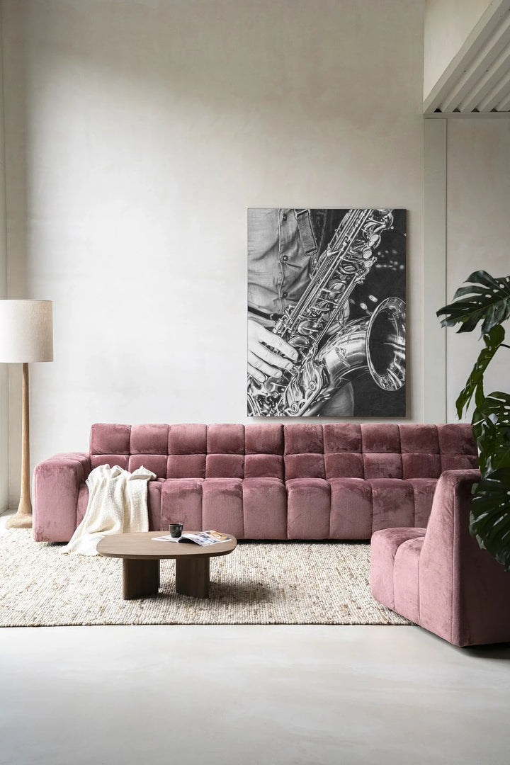 The man with the sax - Moderne Wanddecoratie | Artprint, Glass Art & Wandkleed