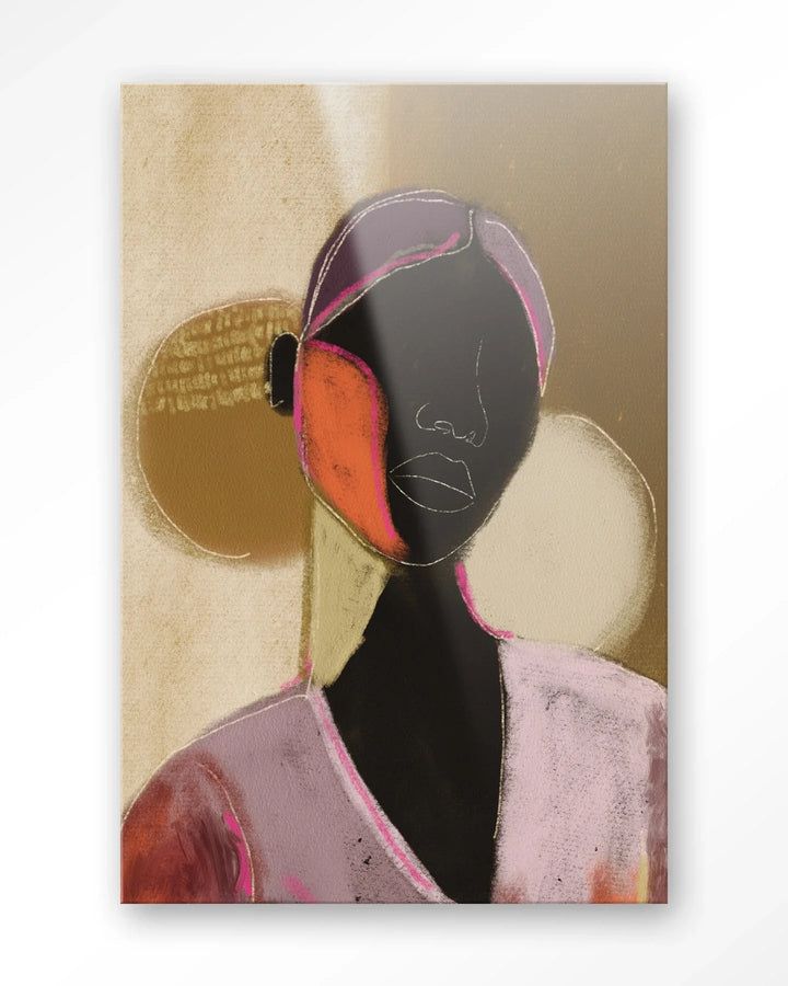 Silhouette Lady 1 - Moderne Wanddecoratie | Artprint, Glass Art & Wandkleed